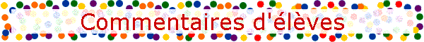 Commentaires d'�l�ves